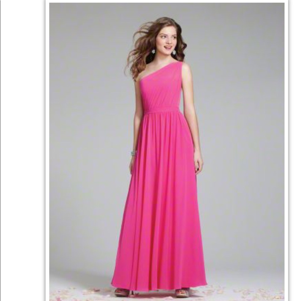 Gorgeous burnt orange one shoulder dress